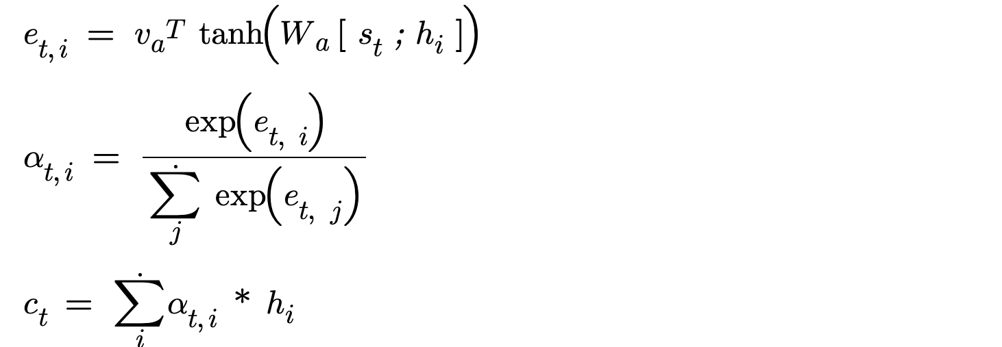 Luong Concat Attention Implementation 